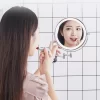Bathroom makeup mirror wall mounted foldable mirror non perforated double-sided illuminated magnifying glass LED dressing mirror (1)