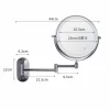 Bathroom makeup mirror wall mounted foldable mirror non perforated double-sided illuminated magnifying glass LED dressing mirror (11)