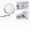 Bathroom makeup mirror wall mounted foldable mirror non perforated double-sided illuminated magnifying glass LED dressing mirror (15)