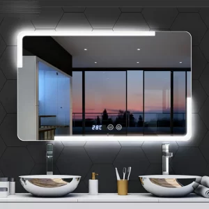 Bathroom mirror LED makeup mirror Hotel bathroom mirror Metal anti fog mirror Wall mounted intelligent mirror