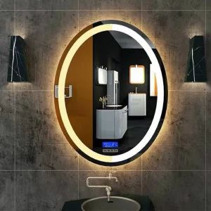 Frameless Oval LED Bathroom Vanity Mirror Anti-fog Wall Mirror