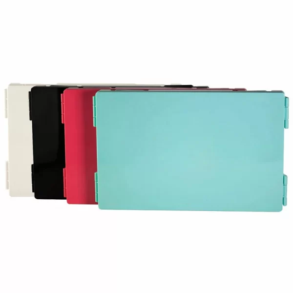 Hairdressing mirror with retractable suspension three fold makeup led mirror simple European style led three fold mirror (20)