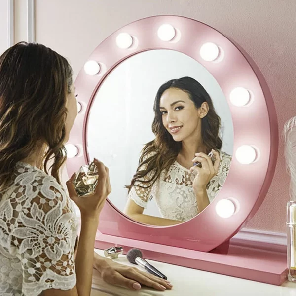 Hollywood Mirror Light Glow Makeup Bulb USB Tri Color Mirror Front Light Circular Glow Mirror Light Fill Light (1)