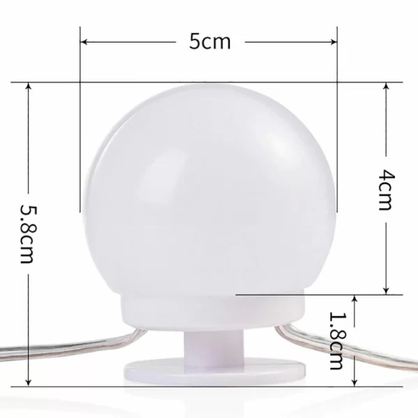 Hollywood Mirror Light Glow Makeup Bulb USB Tri Color Mirror Front Light Circular Glow Mirror Light Fill Light (3)