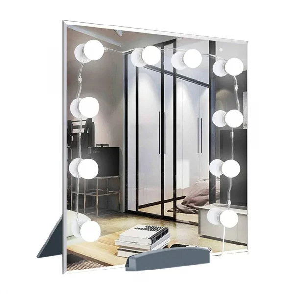 Hollywood Mirror Light Glow Makeup Bulb USB Tri Color Mirror Front Light Circular Glow Mirror Light Fill Light (5)