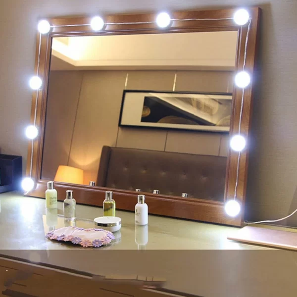Hollywood Mirror Light Glow Makeup Bulb USB Tri Color Mirror Front Light Circular Glow Mirror Light Fill Light (9)