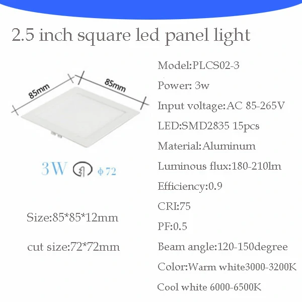 Indoor Lighting Recessed Mounted Slim Round Square Led Panel Light For Home Office Ceiling led panel light (12)