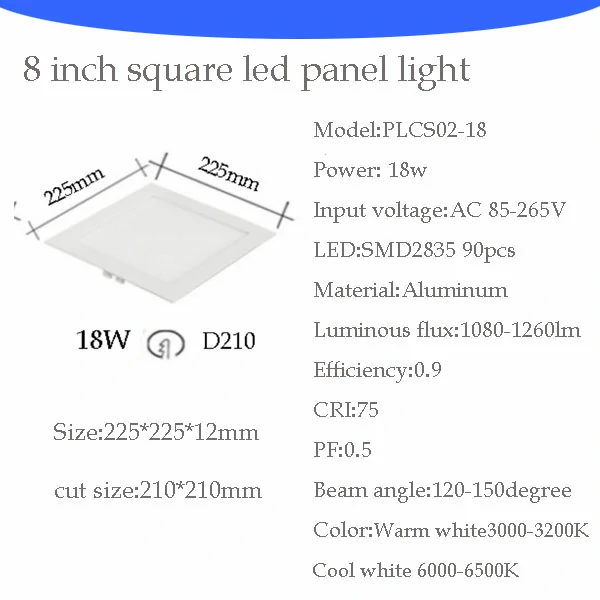 Indoor Lighting Recessed Mounted Slim Round Square Led Panel Light For Home Office Ceiling led panel light (18)