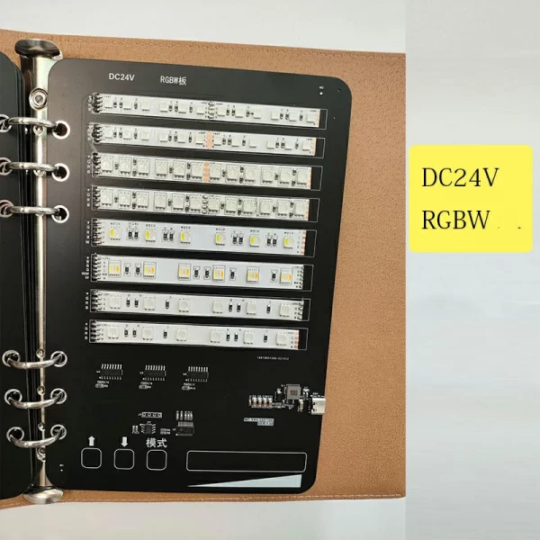 Sample book for light strip DC24V monochrome dual color RGBCW phantom color light strip designer portable light strip sample book (1)