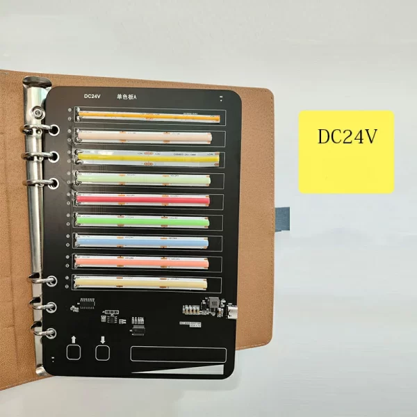 Sample book for light strip DC24V monochrome dual color RGBCW phantom color light strip designer portable light strip sample book (3)