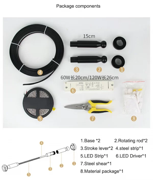 Skyline light linear light LED steel strip light no main light surface mounted line light atmosphere decorative light (12)