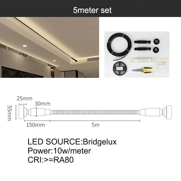 Skyline light linear light LED steel strip light no main light surface mounted line light atmosphere decorative light (19)