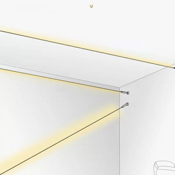 Skyline light linear light LED steel strip light no main light surface mounted line light atmosphere decorative light (9)