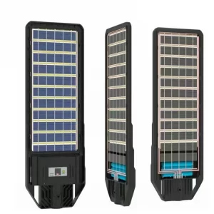 2023 New led lights Solar Street Light All in One Integrated Street Lamp with Double Sided Solar Panel Super Thin Bifacial Light LED