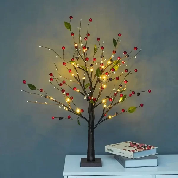 Led Copper Wire Shimmer Tree Light 108 LED 36 LED Pearl Battery USB Touch Switch Night Light Bonsai Tree Light Table Tree Lamp (11)