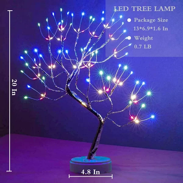 Led Copper Wire Shimmer Tree Light 108 LED 36 LED Pearl Battery USB Touch Switch Night Light Bonsai Tree Light Table Tree Lamp (13)
