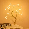 Led Copper Wire Shimmer Tree Light 108 LED 36 LED Pearl Battery USB Touch Switch Night Light Bonsai Tree Light Table Tree Lamp (14)