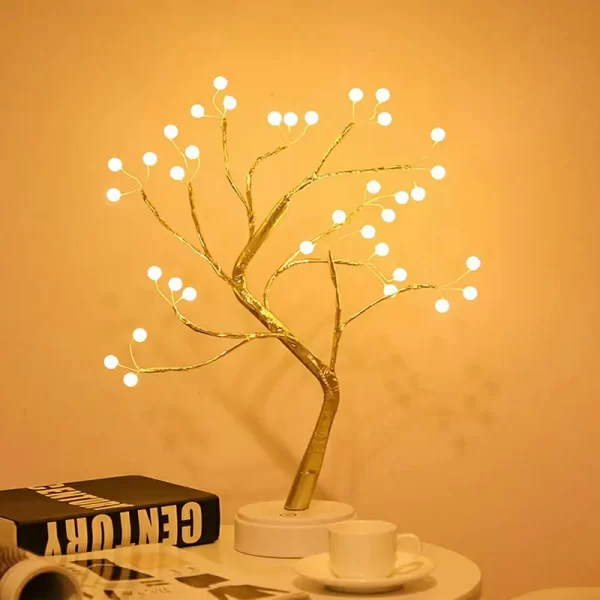 Led Copper Wire Shimmer Tree Light 108 LED 36 LED Pearl Battery USB Touch Switch Night Light Bonsai Tree Light Table Tree Lamp (14)