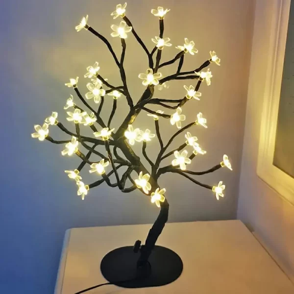 Led Copper Wire Shimmer Tree Light 108 LED 36 LED Pearl Battery USB Touch Switch Night Light Bonsai Tree Light Table Tree Lamp (15)
