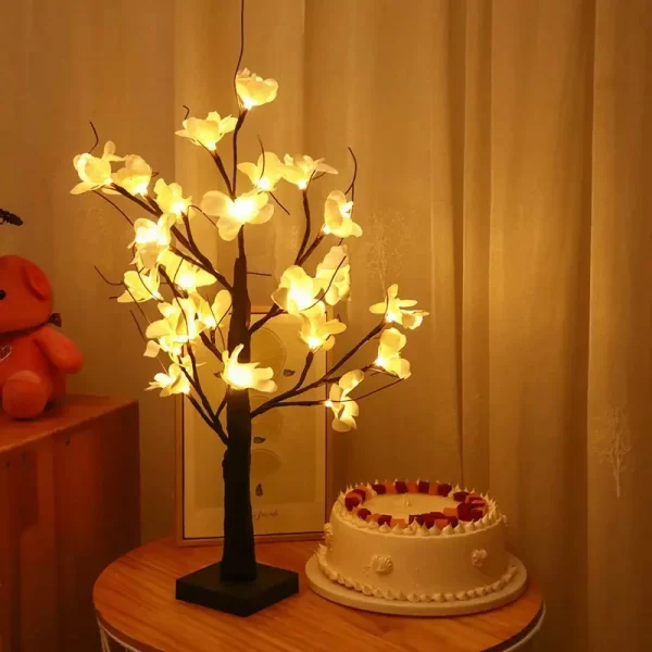 Led Copper Wire Shimmer Tree Light 108 LED 36 LED Pearl Battery USB Touch Switch Night Light Bonsai Tree Light Table Tree Lamp (16)