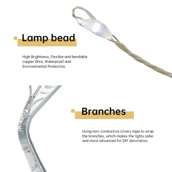 Led Copper Wire Shimmer Tree Light 108 LED 36 LED Pearl Battery USB Touch Switch Night Light Bonsai Tree Light Table Tree Lamp (17)