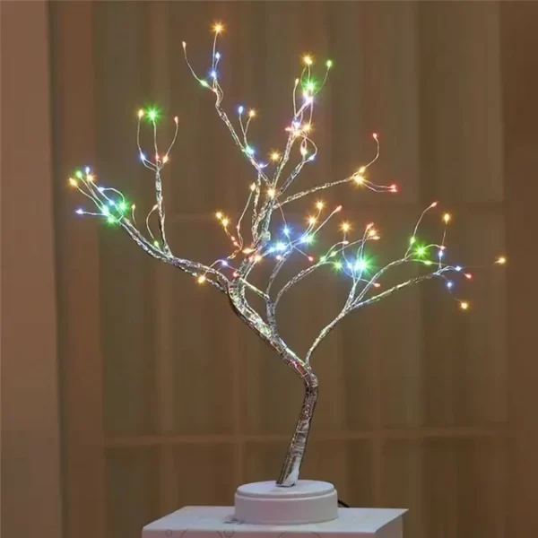 Led Copper Wire Shimmer Tree Light 108 LED 36 LED Pearl Battery USB Touch Switch Night Light Bonsai Tree Light Table Tree Lamp (27)