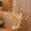 Led Copper Wire Shimmer Tree Light 108 LED 36 LED Pearl Battery USB Touch Switch Night Light Bonsai Tree Light Table Tree Lamp (28)