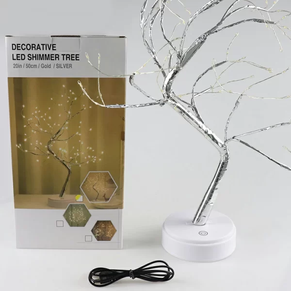 Led Copper Wire Shimmer Tree Light 108 LED 36 LED Pearl Battery USB Touch Switch Night Light Bonsai Tree Light Table Tree Lamp (34)