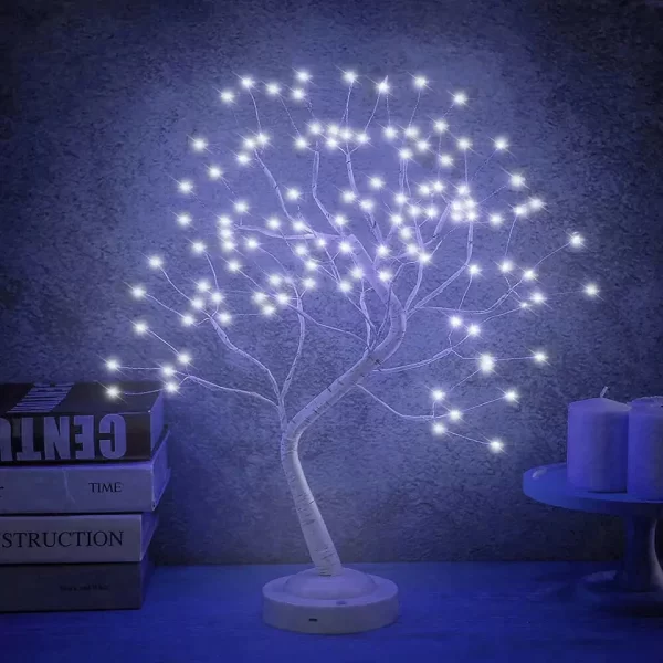 Led Copper Wire Shimmer Tree Light 108 LED 36 LED Pearl Battery USB Touch Switch Night Light Bonsai Tree Light Table Tree Lamp (4)