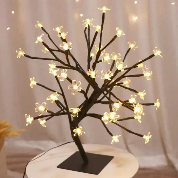 Led Copper Wire Shimmer Tree Light 108 LED 36 LED Pearl Battery USB Touch Switch Night Light Bonsai Tree Light Table Tree Lamp (9)