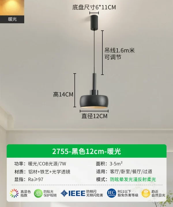 Modern and minimalist chandeliers bedroom bedside lamps creative bedside chandeliers (7)