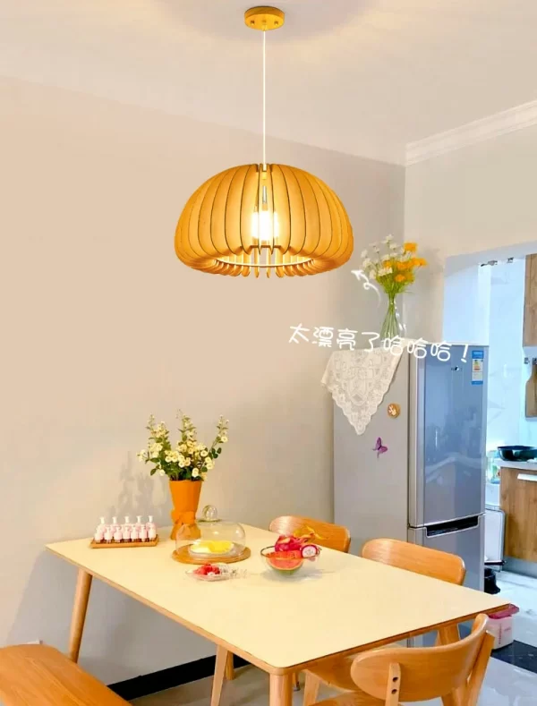 Restaurant chandelier Japanese retro bedroom chandelier creative homestay light (10)