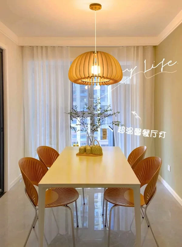 Restaurant chandelier Japanese retro bedroom chandelier creative homestay light (13)