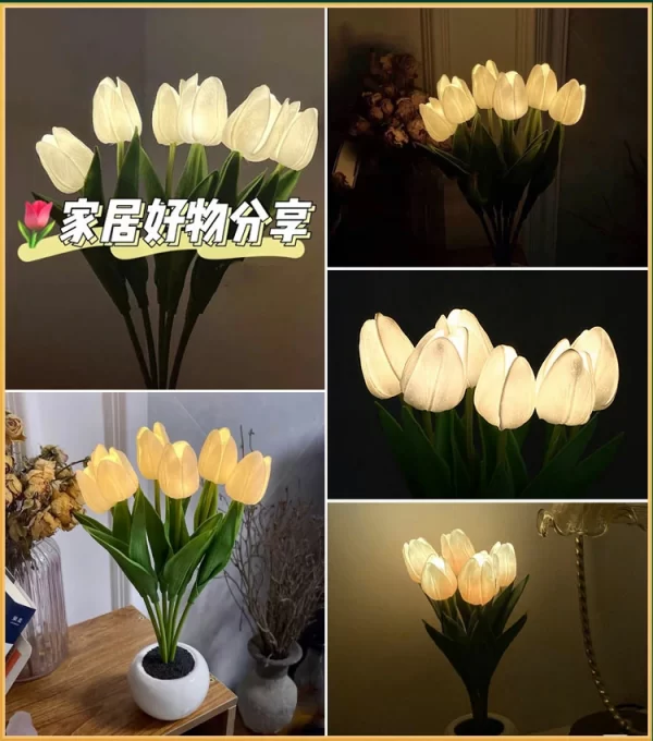 Tulip Night Lamp Imitation Flower Bundle Imitation Lamp Bedside Lamp Decoration Atmosphere Table Lamp (12)