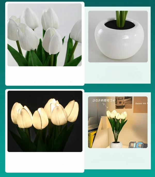 Tulip Night Lamp Imitation Flower Bundle Imitation Lamp Bedside Lamp Decoration Atmosphere Table Lamp (3)