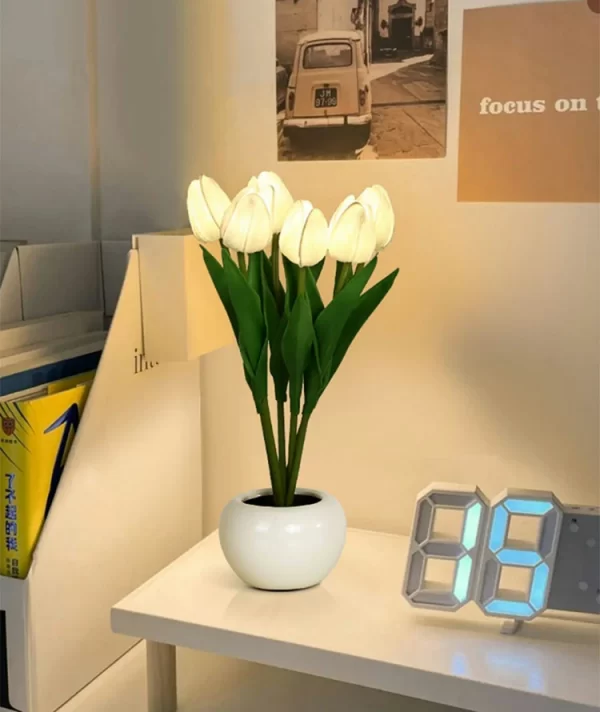 Tulip Night Lamp Imitation Flower Bundle Imitation Lamp Bedside Lamp Decoration Atmosphere Table Lamp (6)