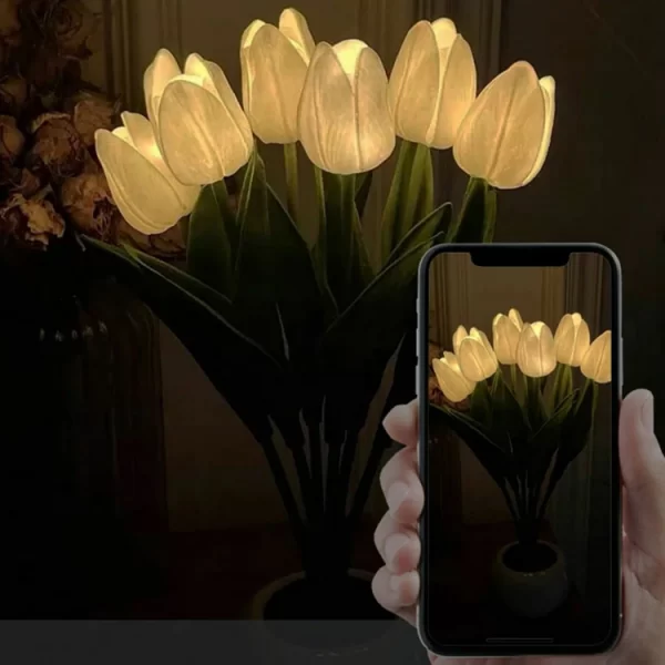 Tulip Night Lamp Imitation Flower Bundle Imitation Lamp Bedside Lamp Decoration Atmosphere Table Lamp (7)