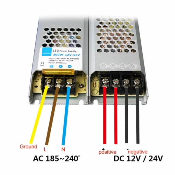 Industrial 12V lighting transformers ultra-thin light box led driver 24vled advertising lamp built-in long voltage stabilizing switching power supply (11)