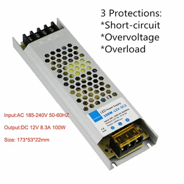 Industrial 12V lighting transformers ultra-thin light box led driver 24vled advertising lamp built-in long voltage stabilizing switching power supply (15)