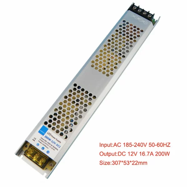 Industrial 12V lighting transformers ultra-thin light box led driver 24vled advertising lamp built-in long voltage stabilizing switching power supply (17)