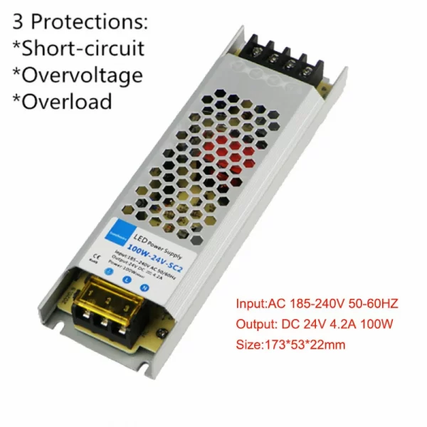 Industrial 12V lighting transformers ultra-thin light box led driver 24vled advertising lamp built-in long voltage stabilizing switching power supply (21)