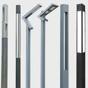 Aluminum profile simple 7-character 3-meter scenic park forest project square door light led landscape light outdoor solar courtyard light