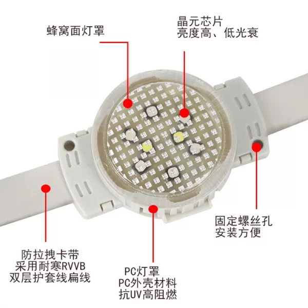 LED point light source secondary packaging outdoor waterproof rainbow light (8)