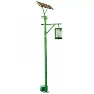 Customized homestay, scenic area, cultural tourism, bamboo festival landscape lights, community garden design simulation, bamboo elements, courtyard lights, street lamps