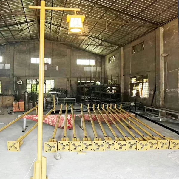 bamboo elements, courtyard lights, street lamps (2)